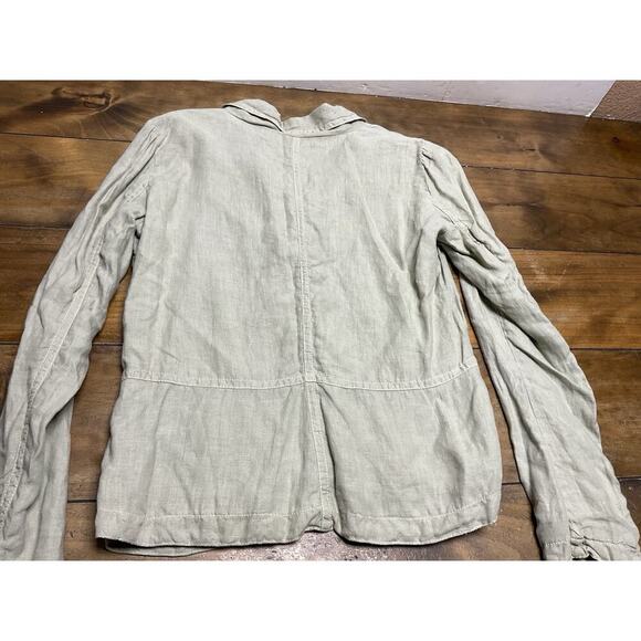 Johnny Was Blazer Jacket Sage Green Linen Size Medium - Picture 13 of 13